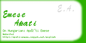 emese apati business card